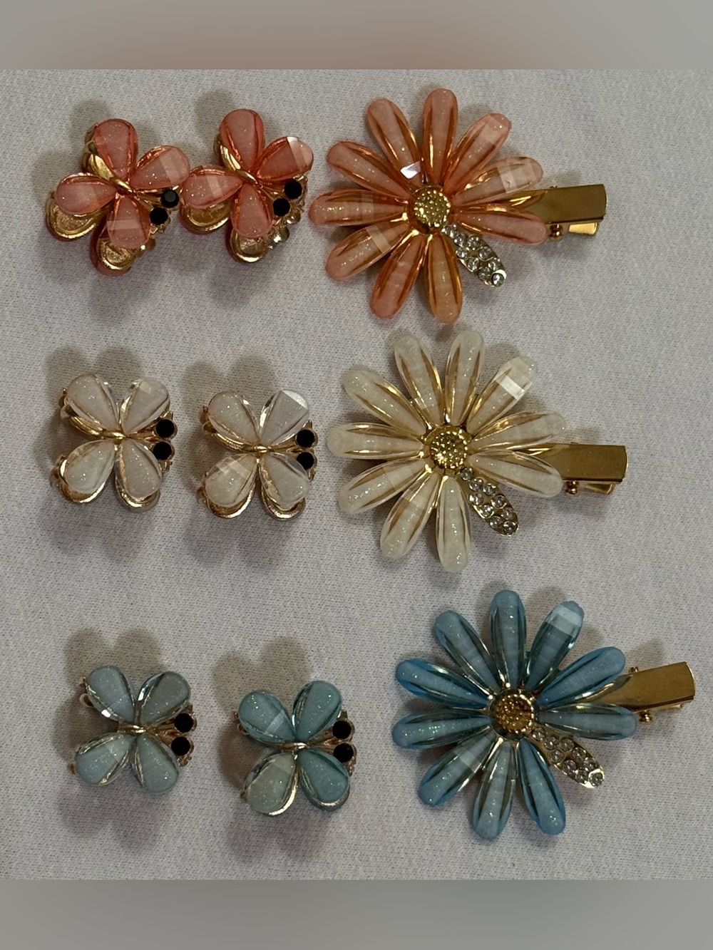 Floral Hair Clip Set